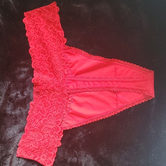 Ksclassyass, red, thong, classy,  sexy, lace, plus - Picture 3 of 3